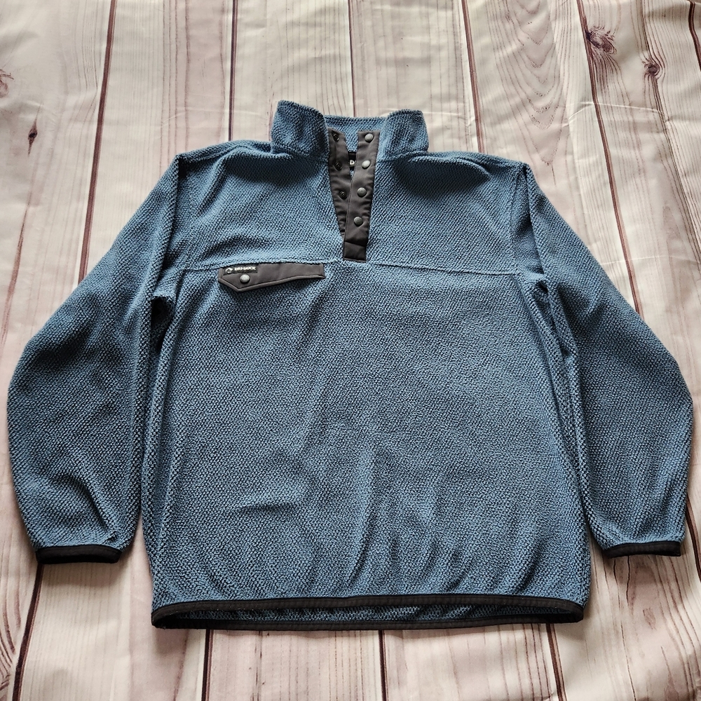 Dri-Duck "Brooks" Quarter Snap Fleece Pullover Slate Blue #7355 | Men's Size L - Picture 3 of 10